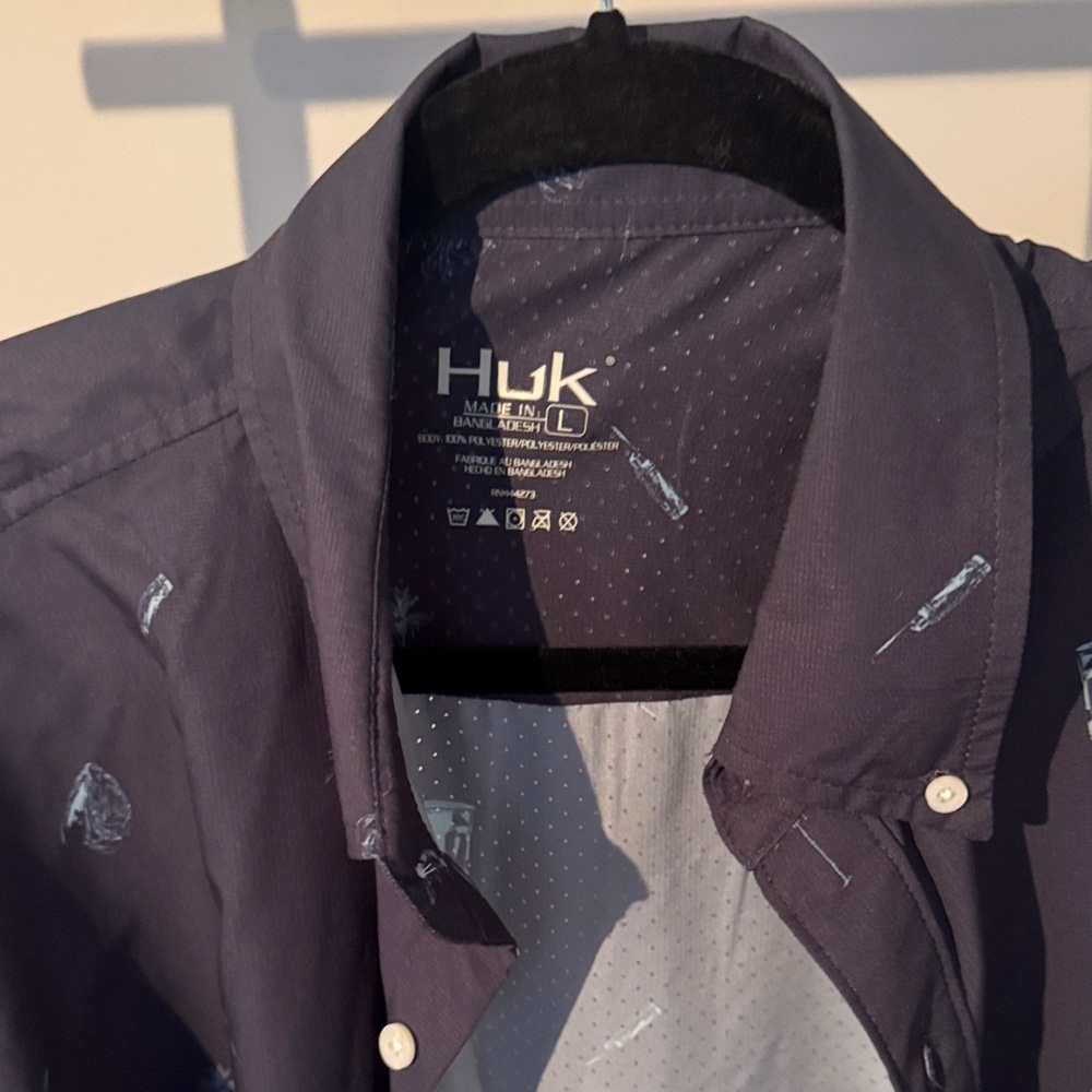 Huk Men's Dark Blue Shirt Jacket